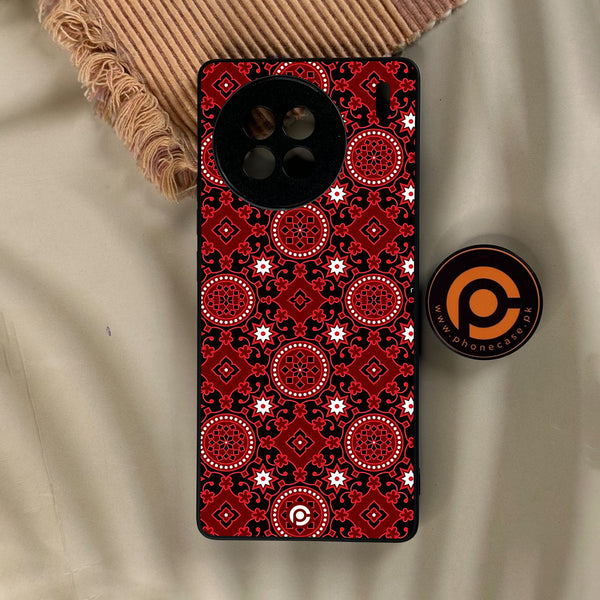 Vivo X90s - Ajrak Design 6 - Premium Metal Printed Soft Bumper Shock Proof Case