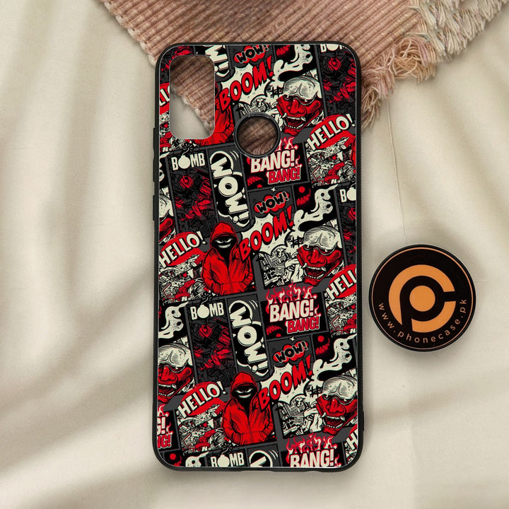 Honor 9X Lite - Boom Red - Premium Metal Printed Soft Bumper Shock Proof Case