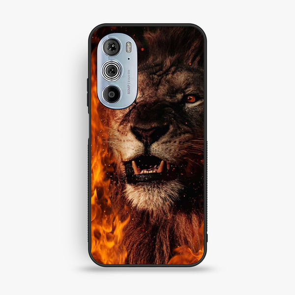 Motorola Edge 30 Pro - Tiger Design 2 - Premium Metal Printed Soft Bumper Shock Proof Case
