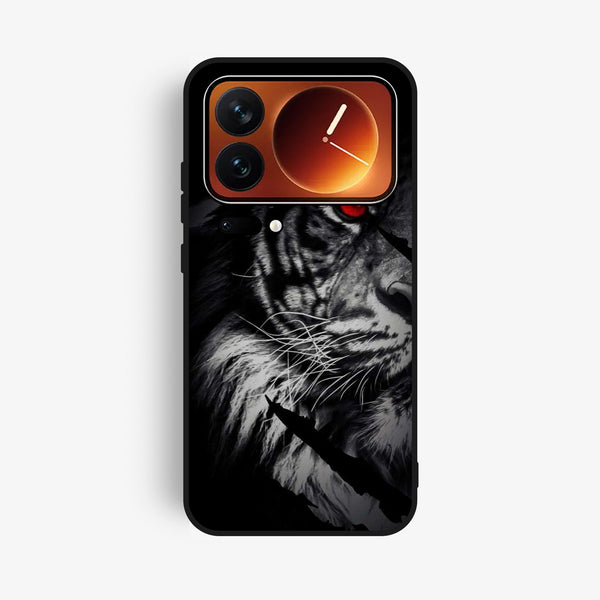 Xiaomi 17 Pro Max - Tiger Design 7 - Premium Metal Printed Soft Bumper Shock Proof Case