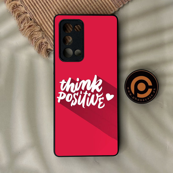 Oppo Reno 6 Pro Plus - Think Positive Design - Premium Metal Printed Soft Bumper Shock Proof Case