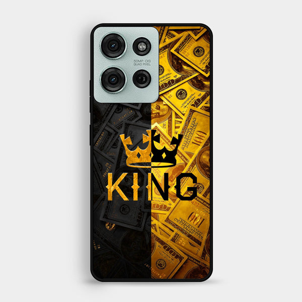Motorola Moto G75 - King Design 9 - Premium Metal Printed Soft Bumper Shock Proof Case