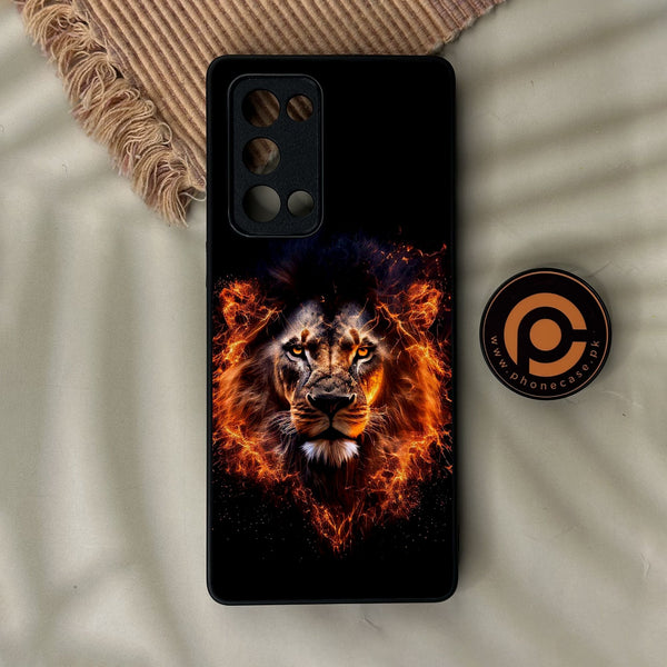 Oppo Reno 6 Pro Plus - Tiger 2.0 Design 7 - Premium Metal Printed Soft Bumper Shock Proof Case