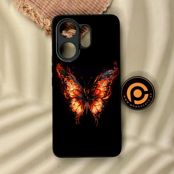 Vivo V60 - Butterflies Design 5 - Premium Metal Printed Soft Bumper Shock Proof Case