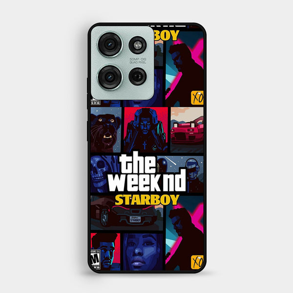 Motorola Moto G75 - The Weeknd Star Boy - Premium Metal Printed Soft Bumper Shock Proof Case