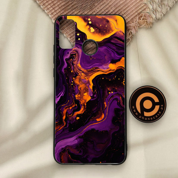 Honor 9X Lite - Liquid Design 7 - Premium Metal Printed Soft Bumper Shock Proof Case