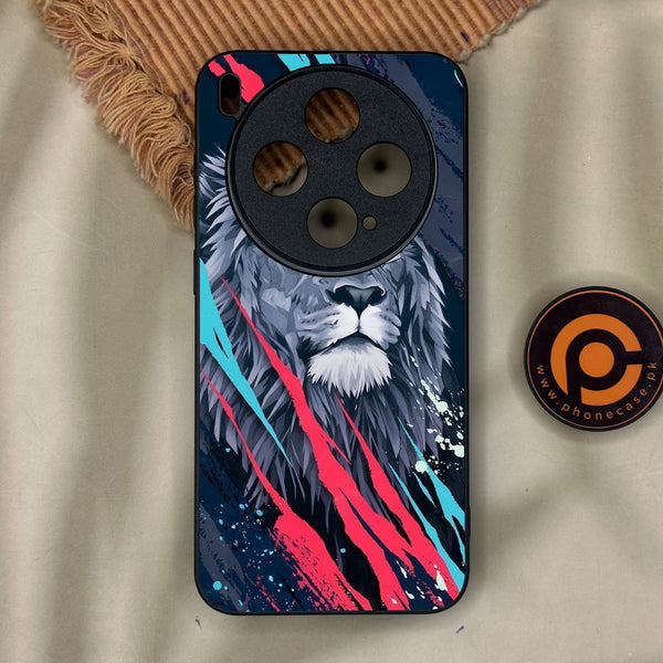 Vivo X300 - Abstract Animated Lion - Premium Metal Printed Soft Bumper Shock Proof Case