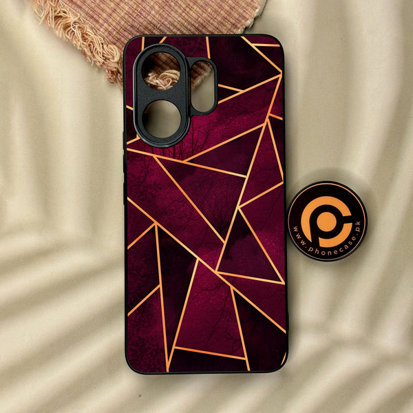 Vivo V60 - Geometric Design 4 - Premium Metal Printed Soft Bumper Shock Proof Case