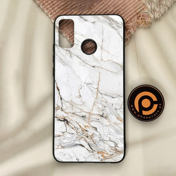 Honor 9X Lite - White Design 6 - Premium Metal Printed Soft Bumper Shock Proof Case