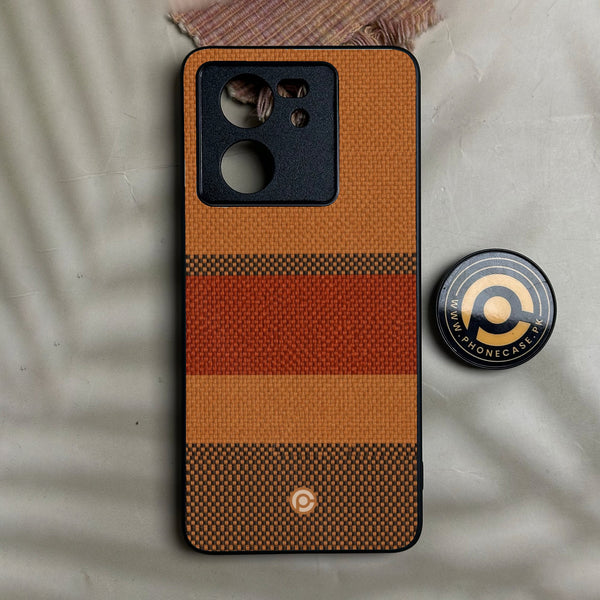 Redmi K60 Ultra - Classic Weave Design 3 - Premium Metal Printed Soft Bumper Shock Proof Case