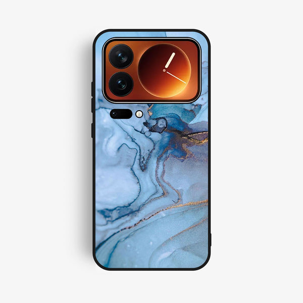 Xiaomi 17 Pro - Blue Marble Design 1 - Premium Metal Printed Soft Bumper Shock Proof Case