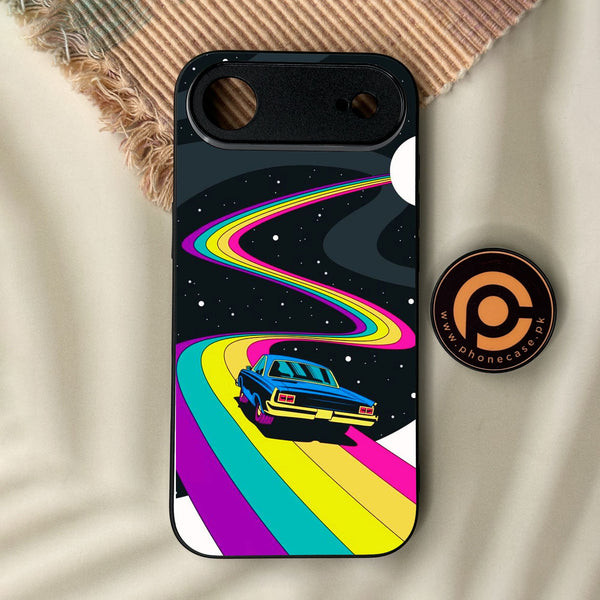 iPhone Air - Drive To The Moon - Premium Metal Printed Soft Bumper Shock Proof Case