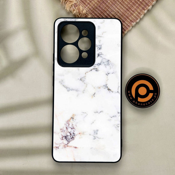 Realme 15 - White Design 3 - Premium Metal Printed Soft Bumper Shock Proof Case