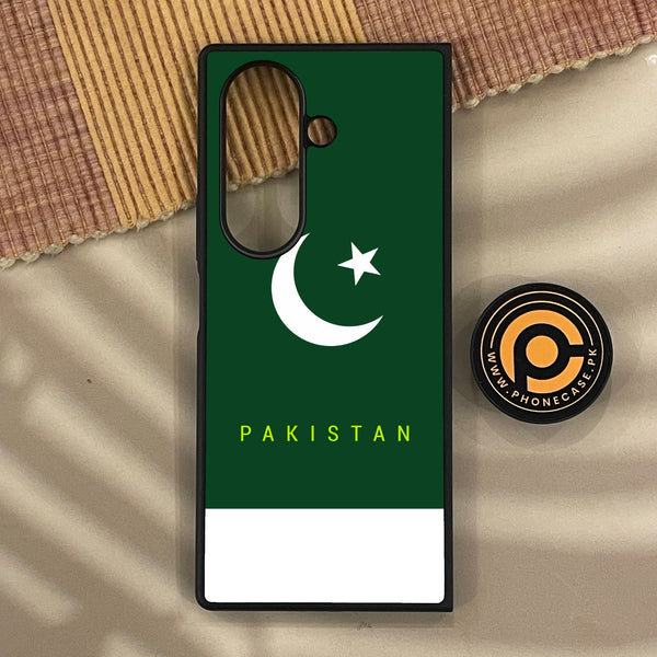 Samsung Galaxy Z Fold 8 - Pakistani Flag Design 5 - Premium Metal Printed Soft Bumper Shock Proof Case