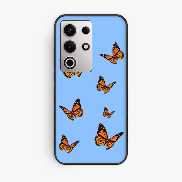 Itel S25 Ultra - Butterflies Design 3 - Premium Metal Printed Soft Bumper Shock Proof Case