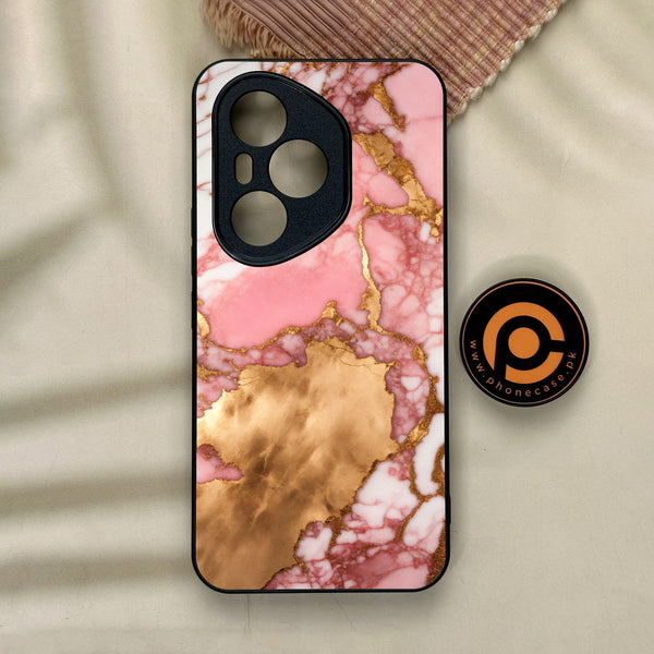 Honor 400 Pro - Pink Marble 2.0 Design 7 - Premium Metal Printed Soft Bumper Shock Proof Case