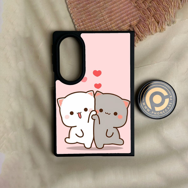 Samsung Galaxy Z Fold 8 - Cute Bubu Dudu Design 6 - Premium Metal Printed Soft Bumper Shock Proof Case