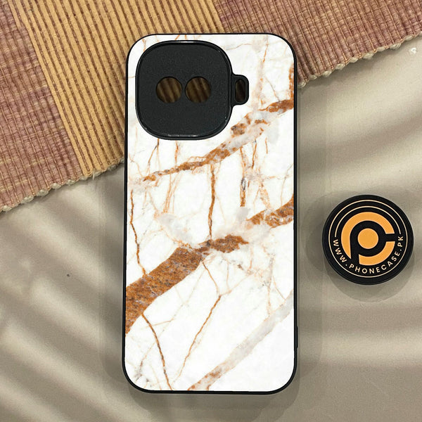 iQoo Z11 Turbo - White Design 4 - Premium Metal Printed Soft Bumper Shock Proof Case