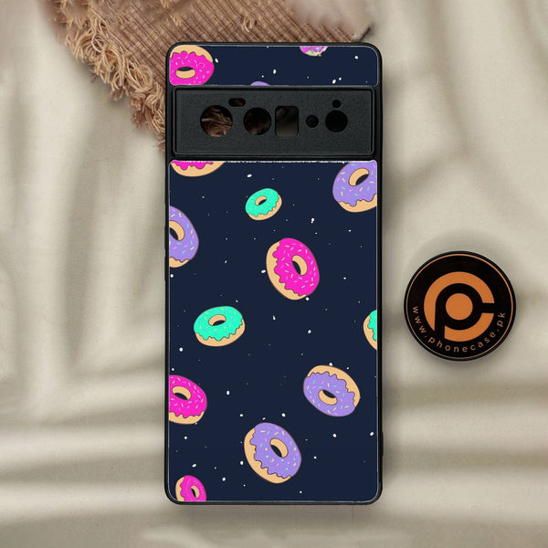 Google Pixel 6 Pro - Colorful Donuts - Premium Metal Printed Soft Bumper Shock Proof Case