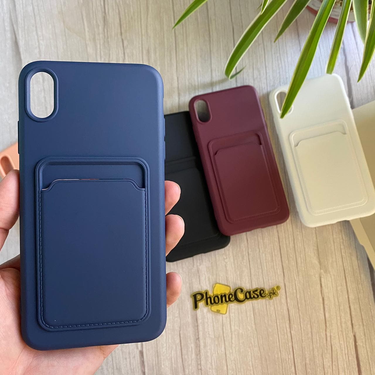 iPhone X/XS Branded Card & Money Holder Wallet Shock Proof Case