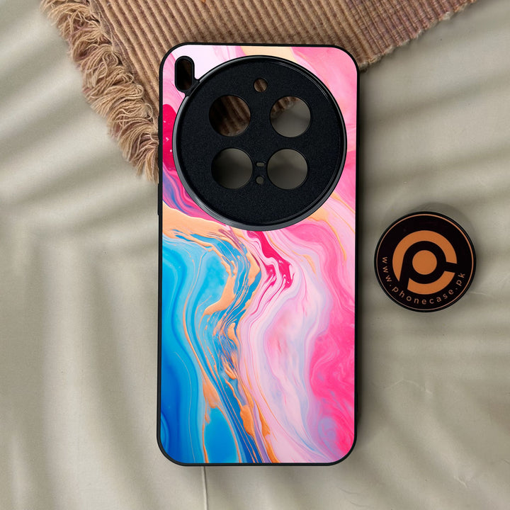 Vivo X300 Pro - Pink Marble 2.0 Design 3 - Premium Metal Printed Soft Bumper Shock Proof Case