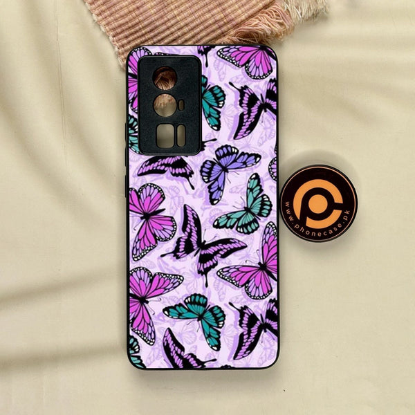 Xiaomi Redmi K60 Pro - Butterflies Design 10 - Premium Metal Printed Soft Bumper Shock Proof Case