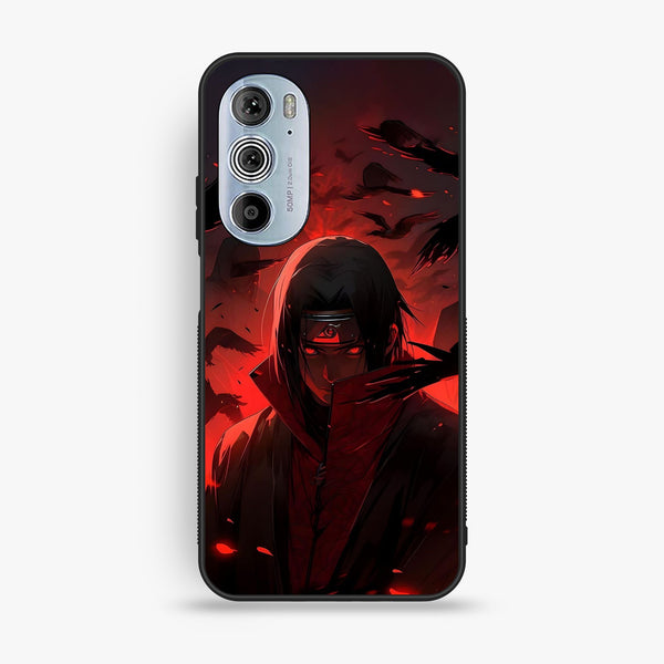 Motorola Edge 30 Pro - Red Rings Itachi - Premium Metal Printed Soft Bumper Shock Proof Case