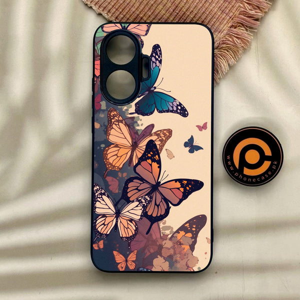 Xiaomi Redmi Turbo 4 Pro - Butterflies Design 6 - Premium Metal Printed Soft Bumper Shock Proof Case