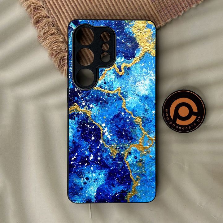 Samsung Galaxy S26 Ultra - Blue 2.0 Design 4 - Premium Metal Printed Soft Bumper Shock Proof Case