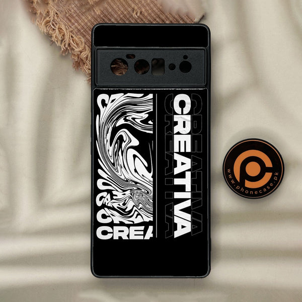 Google Pixel 6 Pro - Creative - Premium Metal Printed Soft Bumper Shock Proof Case