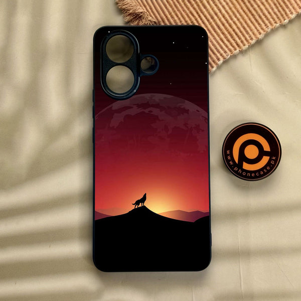 Vivo V60 Lite  - Wolf Design 4 - Premium Metal Printed Soft Bumper Shock Proof Case