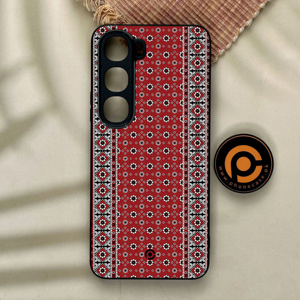 Vivo Y21d - Ajrak Design 12 - Premium Metal Printed Soft Bumper Shock Proof Case