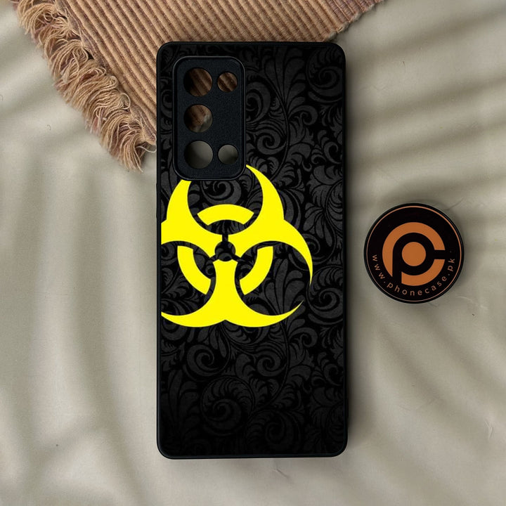 Oppo Reno 6 Pro Plus - Biohazard Design 10 - Premium Metal Printed Soft Bumper Shock Proof Case