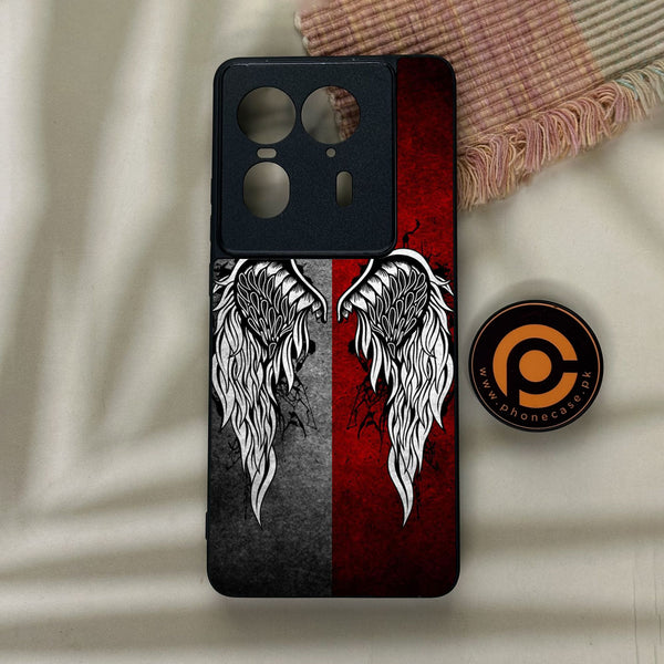 Motorola Edge 50 Ultra - Angel Wings Design 2 - Premium Metal Printed Soft Bumper Shock Proof Case