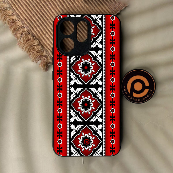 Oppo Reno 15 Pro - Ajrak Design 1 - Premium Metal Printed Soft Bumper Shock Proof Case