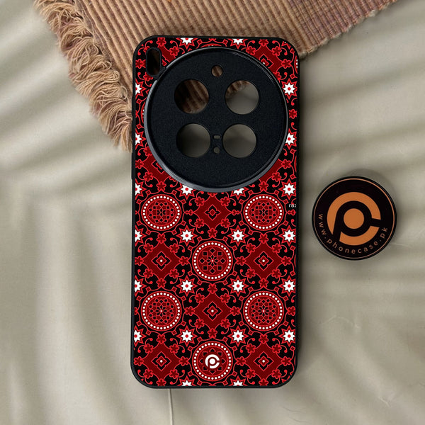 Vivo X300 Pro - Ajrak Design 6 - Premium Metal Printed Soft Bumper Shock Proof Case