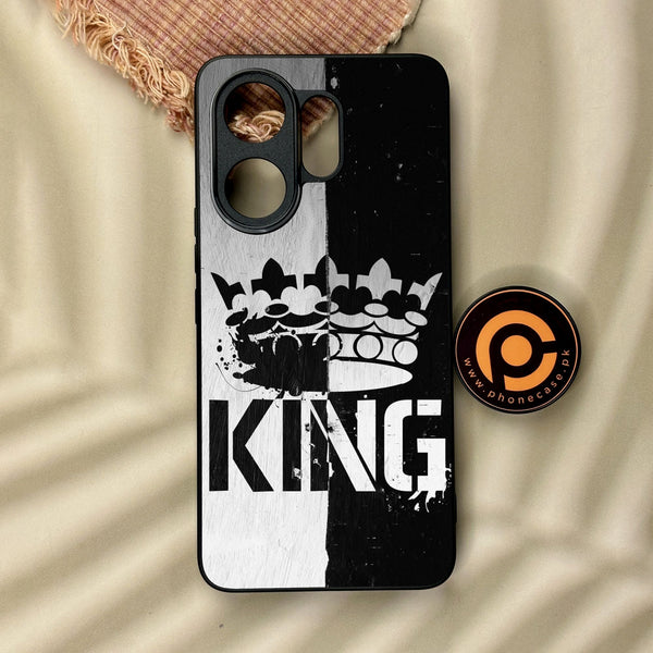 Vivo V60 - King Design 7 - Premium Metal Printed Soft Bumper Shock Proof Case