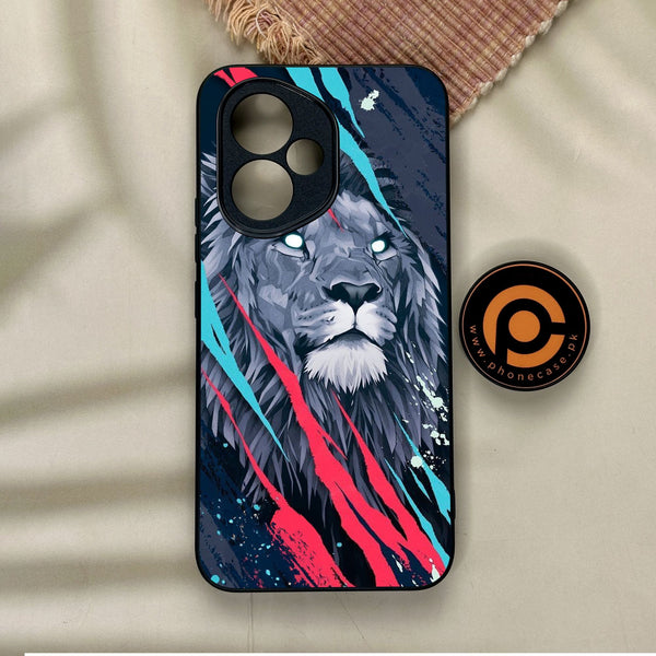 Honor 400 - Abstract Animated Lion - Premium Metal Printed Soft Bumper Shock Proof Case