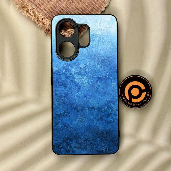 Vivo V60 - Blue Marble Design 2 - Premium Metal Printed Soft Bumper Shock Proof Case