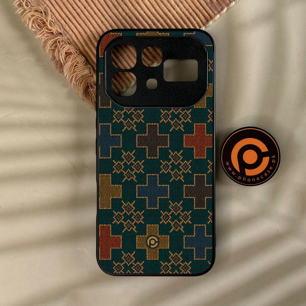 Infinix Note 60 Pro - Classic Weave Design 8 - Premium Metal Printed Soft Bumper Shock Proof Case