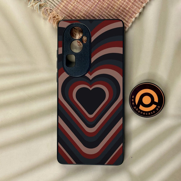 Oppo Reno 10 Pro Plus - Heart 2.0 Design 4 - Premium Metal Printed Soft Bumper Shock Proof Case