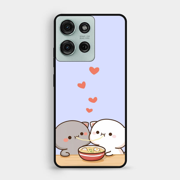 Motorola Moto G75 - Cute Bubu Dudu Design 10 - Premium Metal Printed Soft Bumper Shock Proof Case