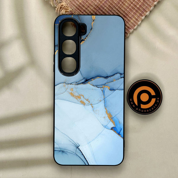 Vivo Y21d - Blue Marble Design 8 - Premium Metal Printed Soft Bumper Shock Proof Case