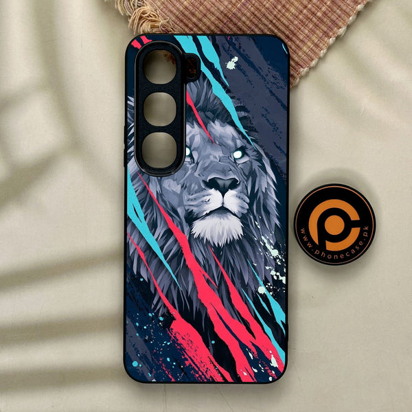 Vivo Y21d - Abstract Animated Lion - Premium Metal Printed Soft Bumper Shock Proof Case