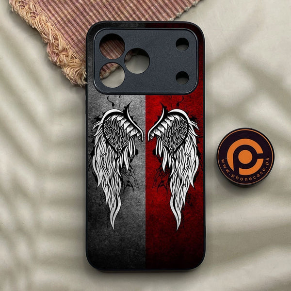 Tecno Spark 50 - Angel Wings Design 2 - Premium Metal Printed Soft Bumper Shock Proof Case