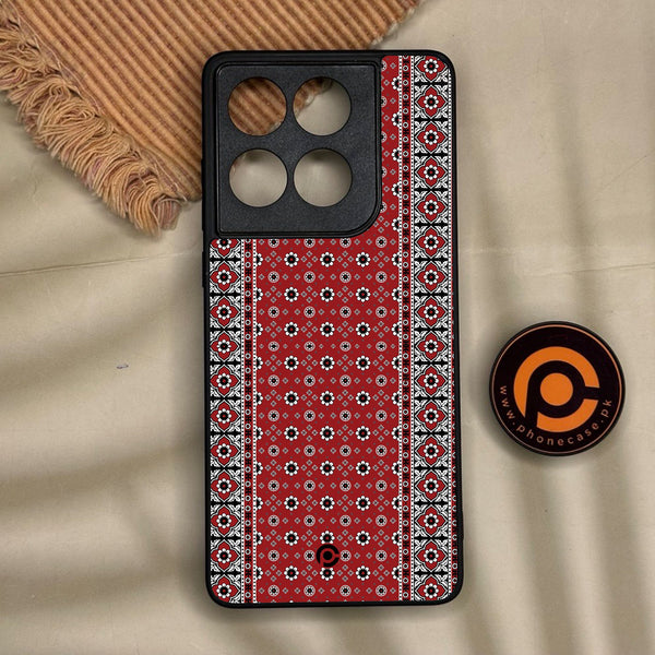 Motorola Edge 60 Fusion - Ajrak Design 12 - Premium Metal Printed Soft Bumper Shock Proof Case