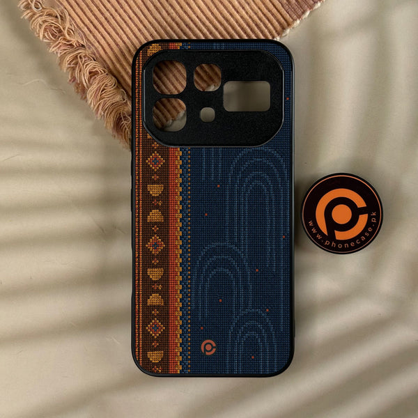 Infinix Note 60 Pro - Classic Weave Design 9 - Premium Metal Printed Soft Bumper Shock Proof Case