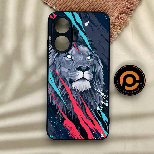 Xiaomi Redmi Turbo 4 Pro - Abstract Animated Lion - Premium Metal Printed Soft Bumper Shock Proof Case