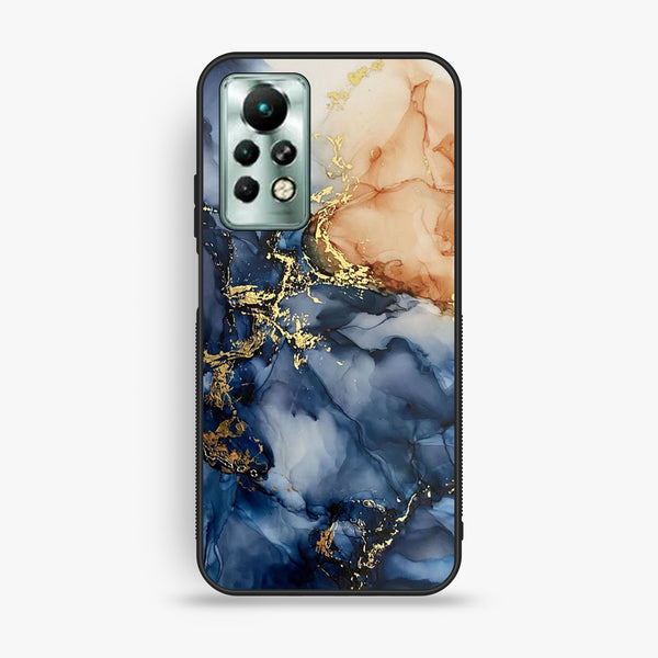 Infinix Note 11 Pro - Blue Marble Design 9 - Premium Metal Printed Soft Bumper Shock Proof Case