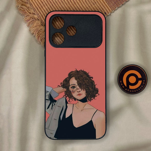 Oppo A6C - Anime Girls Design 6 - Premium Metal Printed Soft Bumper Shock Proof Case